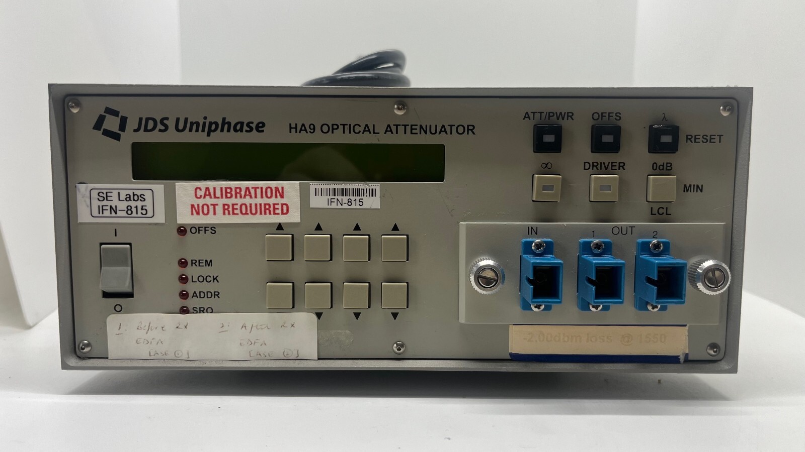 JDS Uniphase HA97E+18ASC1 HA9 Optical Programmable Attenuator