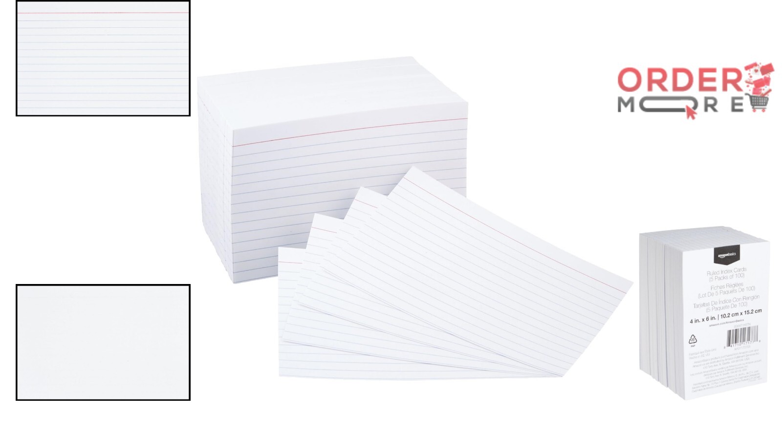 500 Count Ruled White Index Note Cards – Perfect for Study & Lists