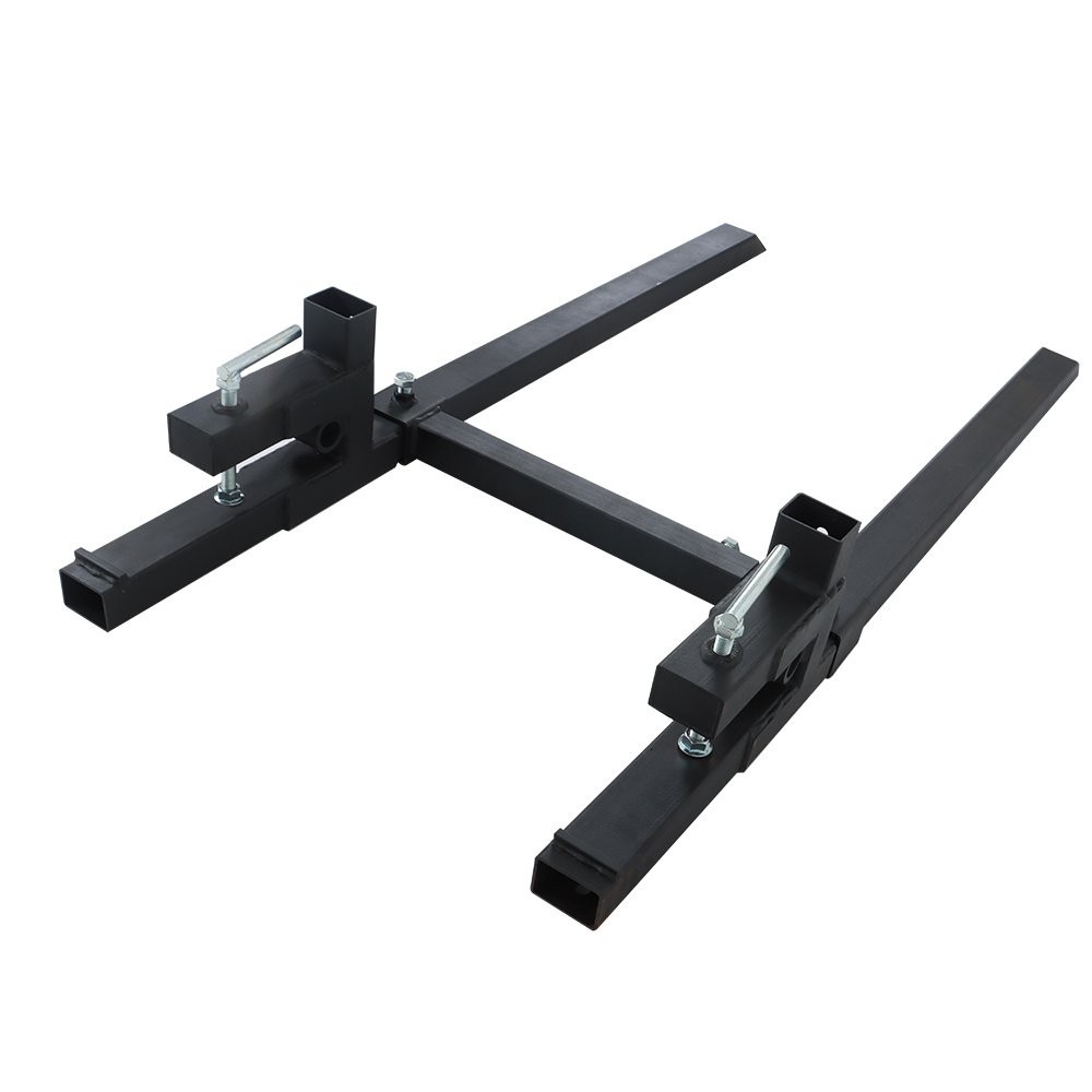 Tractor Bucket Clamp On Pallet Forks 60″ 2000lbs With Adjustable Stabilizer Bar
