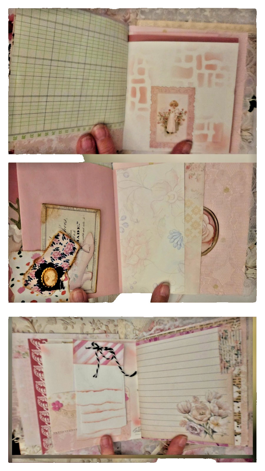 Sweet Junk Journal Perfect for Young Lady Handmade 100+ pages Shabby Chic