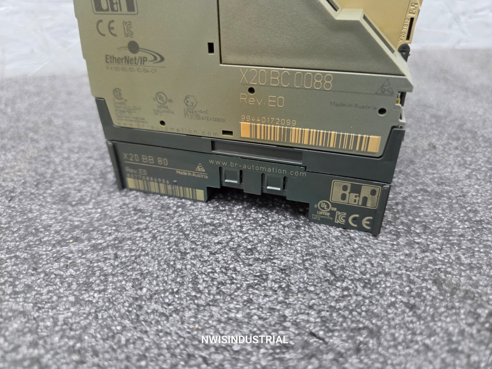 B & R Automation X20 BC 0088 Ethernet/IP Fieldbus Controller with 10 Modules