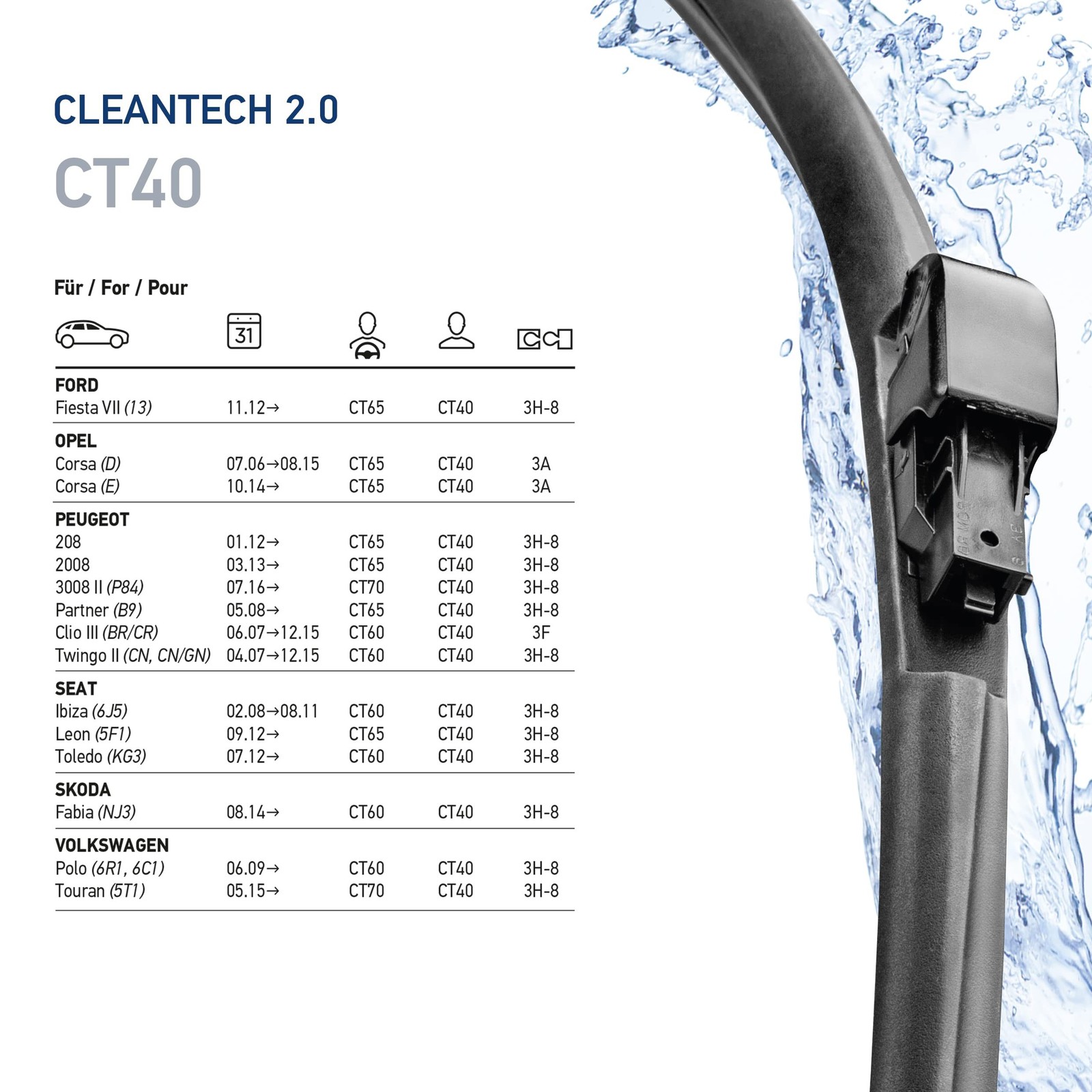 Hella OE Quality 16 Inch All Seasons Nano- Coated Rubber Cleantech Wiper Blad…