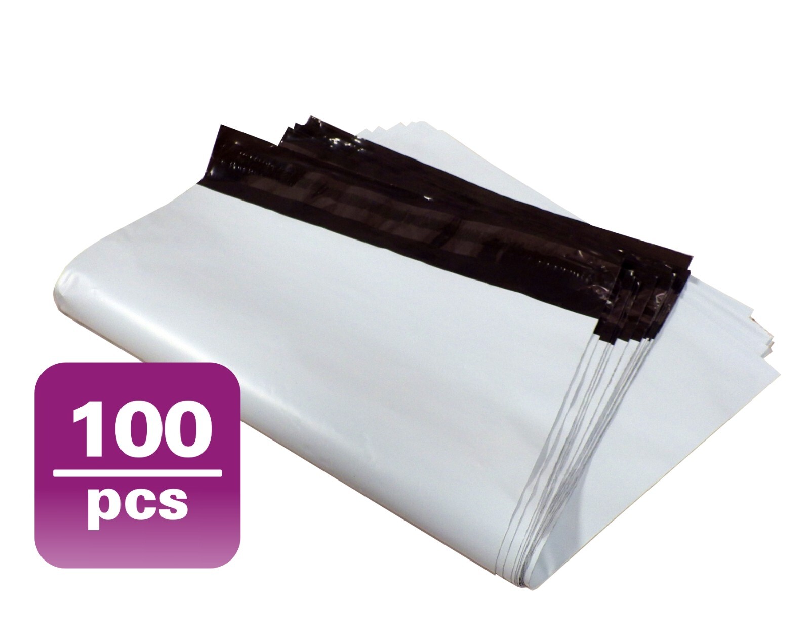 Yens® 100 #M5 WHITE POLY MAILERS ENVELOPES Self Sealing BAGS 12 x 15.5