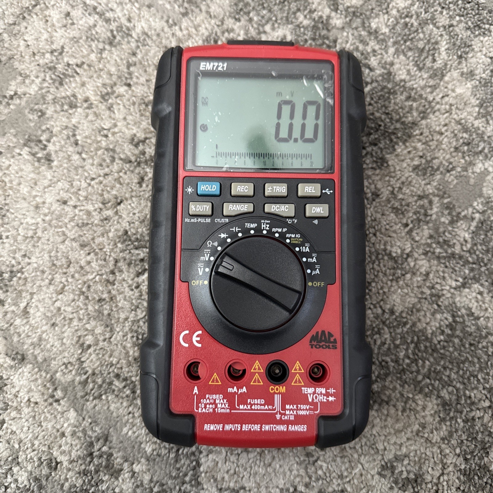 MAC Tools Multimeter EM721 – Good Condition + Carry Case & Connectors