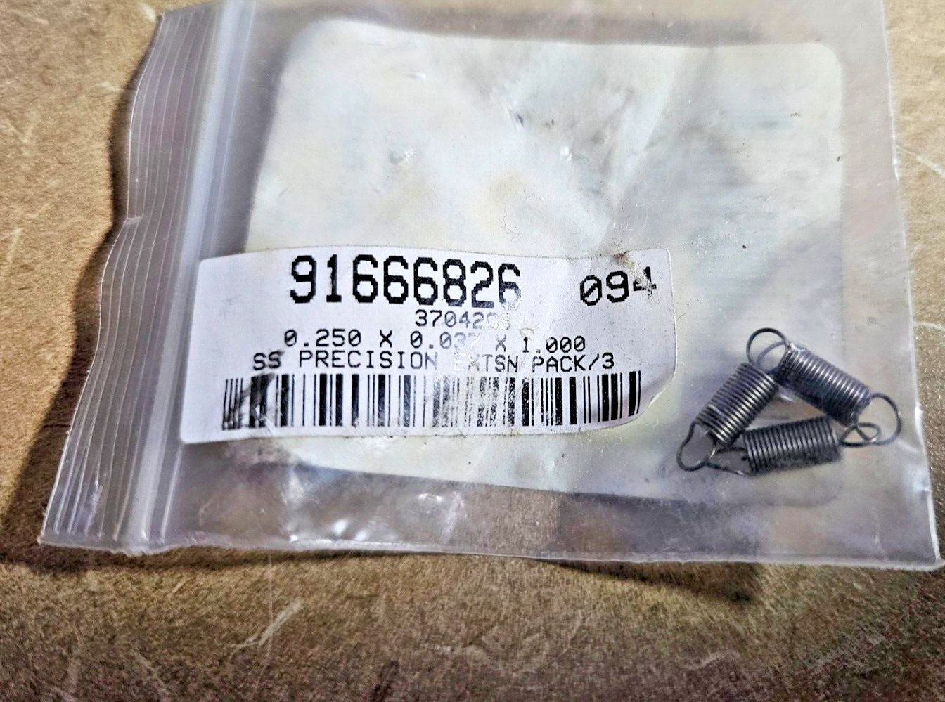 Extension Spring: 1/4″ OD, 7.39 lb Max Load, 1.42″ Extended Length, 0.037″ Wire