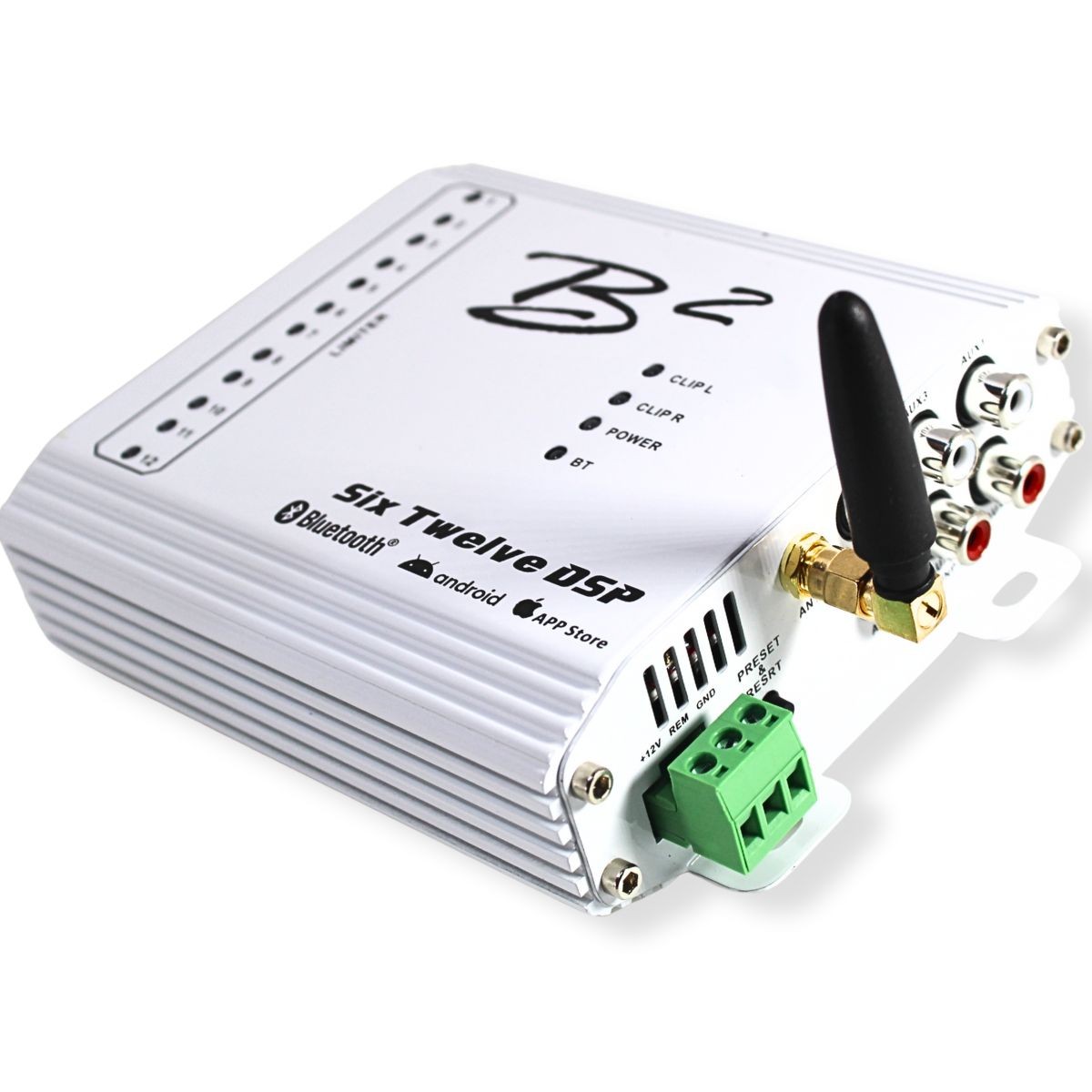 Car Audio SixTwelve White 12Ch Bluetooth DSP 4V 96kHz w Floating Mount Bracket