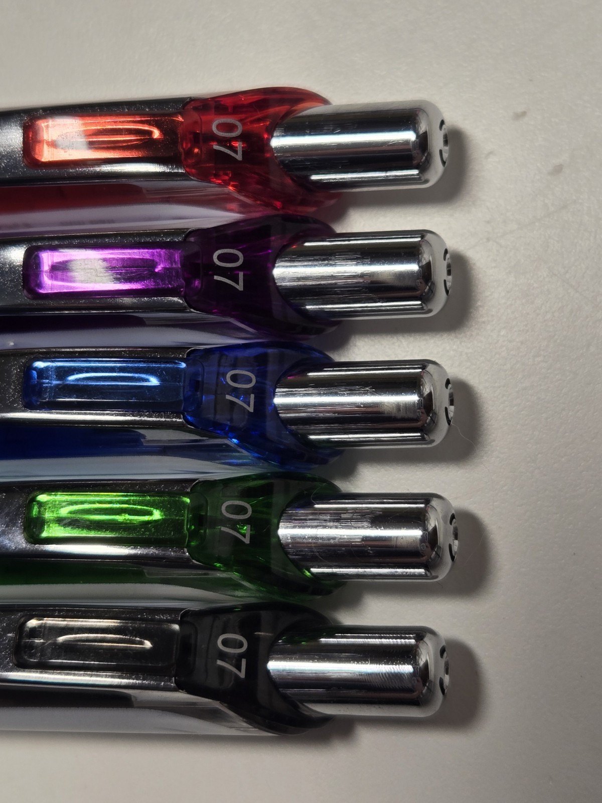 Pentel EnerGel RTX Retractable Gel Pens 0.7mm 5-Color Set New Open Pkg Japan