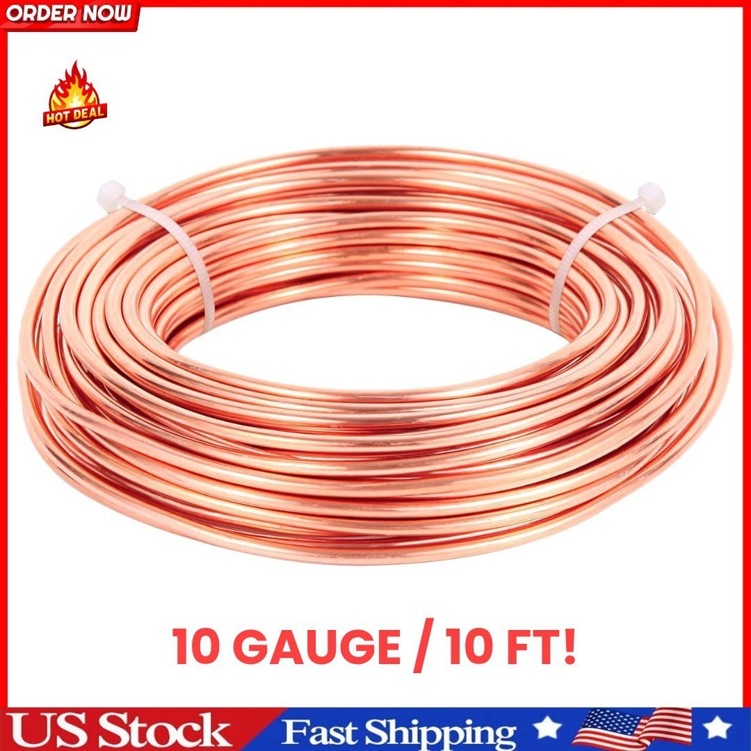 10 Gauge/2.6 Mm 10 Feet 5 Oz 99.9% Dead Soft Copper Wire for Electroculture Gard