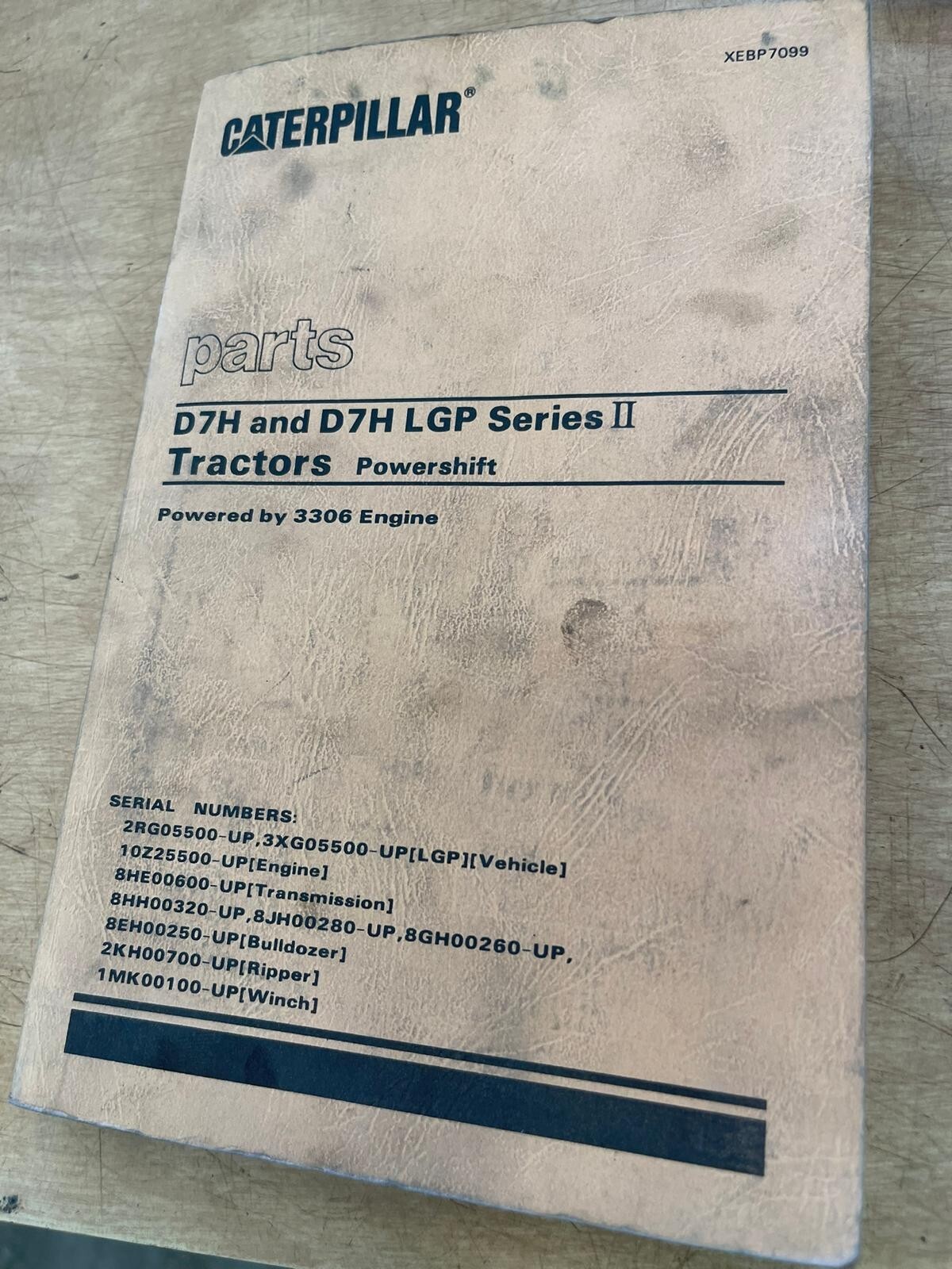CATERPILLAR D7H & D7H LGP SERIES II TRACTOR PARTS MANUAL S/N 79Z 80Z SEBP1897