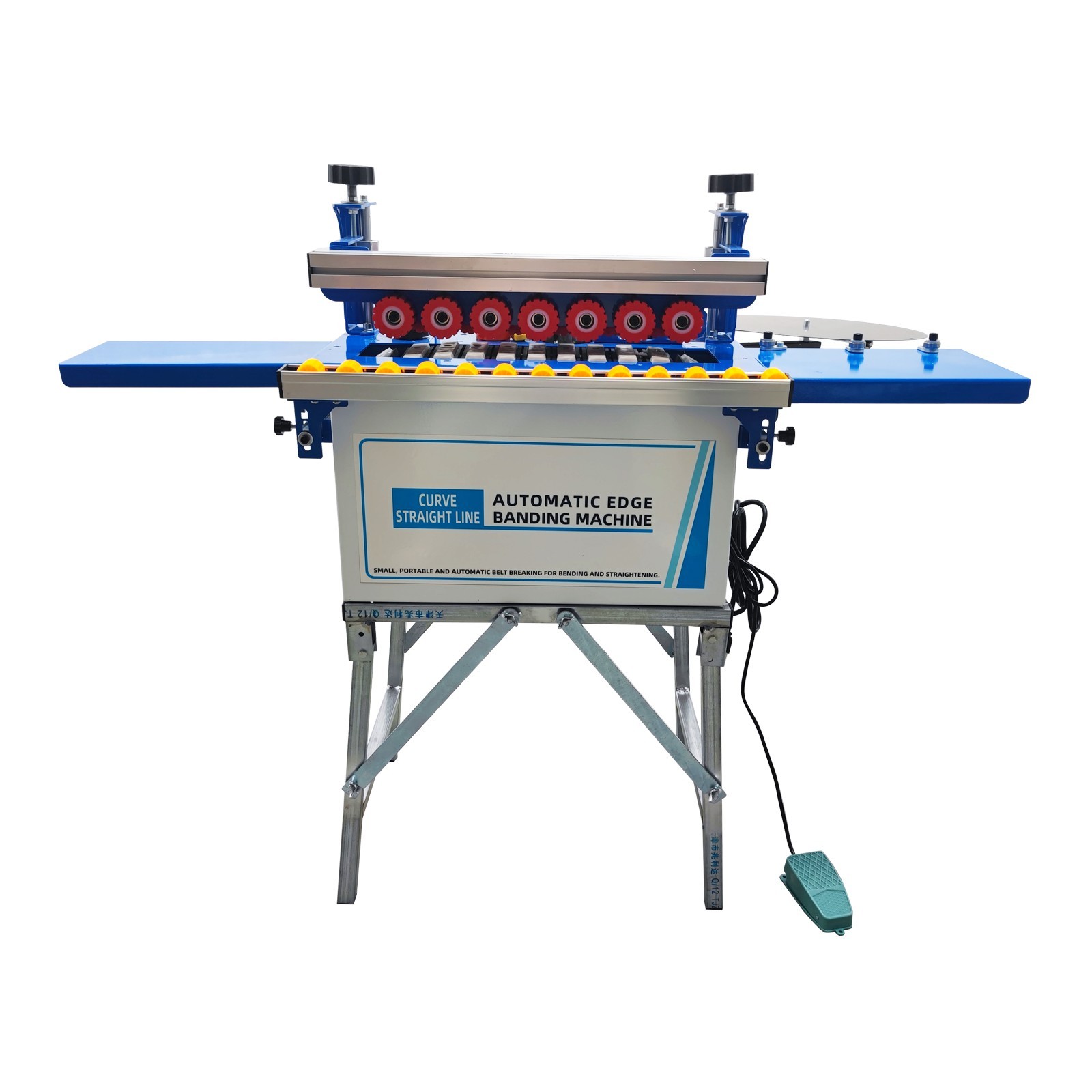 Used！Automatic Curved and Straight Edge Banding Machine Double-Sided Gluing 110V