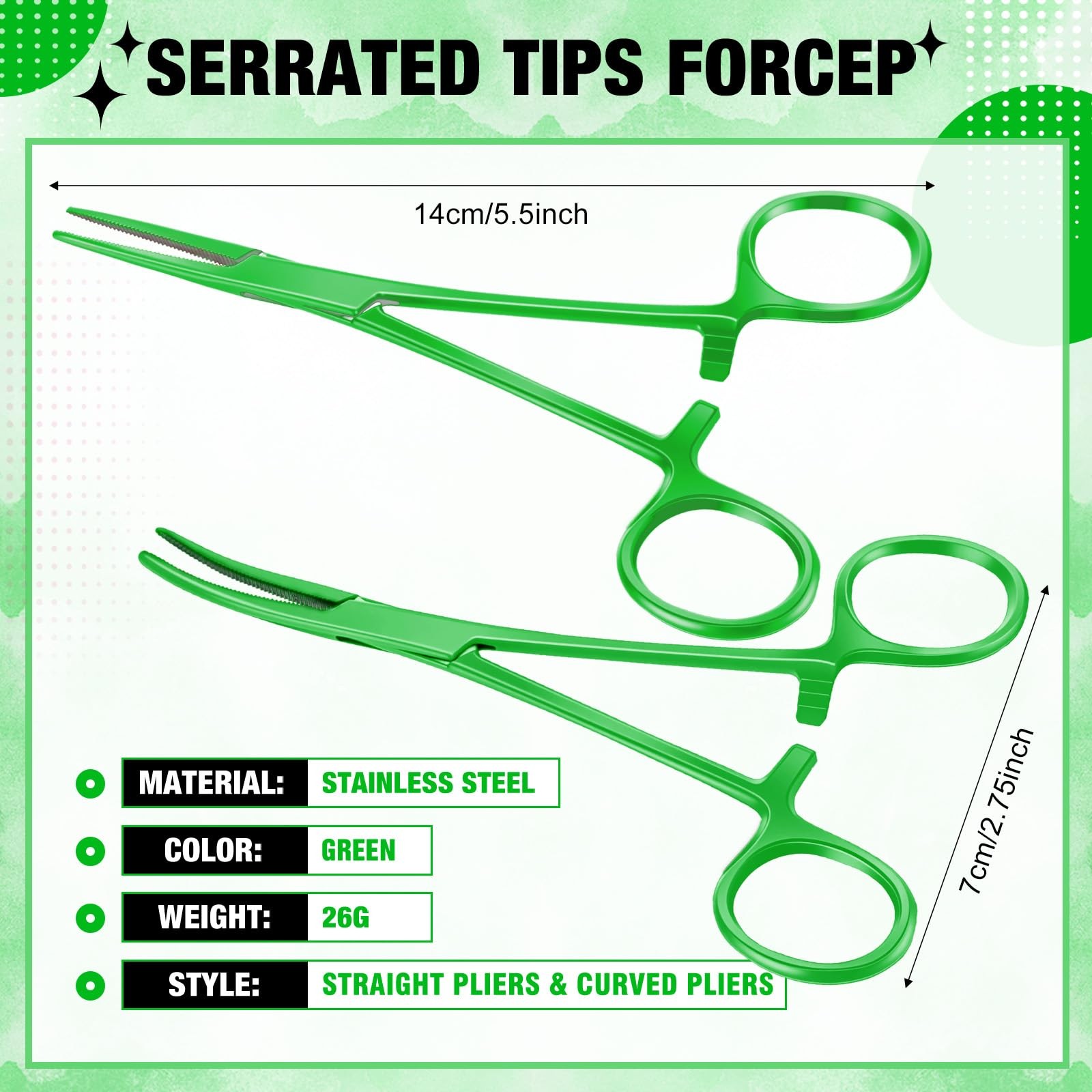 BBTO Hemostat Curved and Straight Hemostat Forceps Piercing Pliers Forceps,