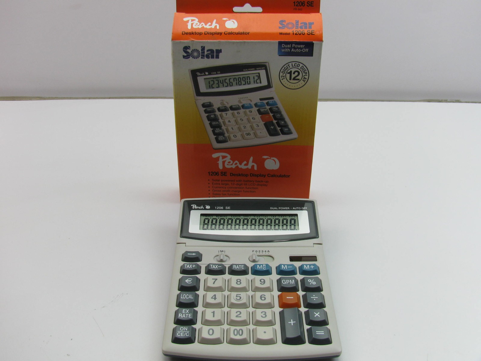 Peach 1206SE PR662 Solar Desktop Display Calculator