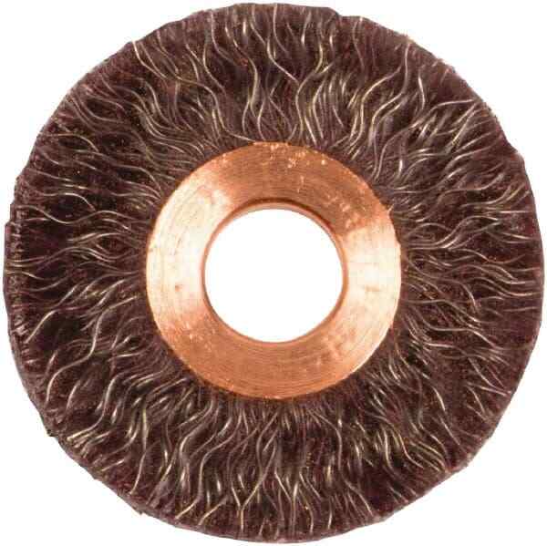Weiler 35070 2″ Outer Diameter Crimped Steel Wheel Brush, 1/2″ Arbor Hole