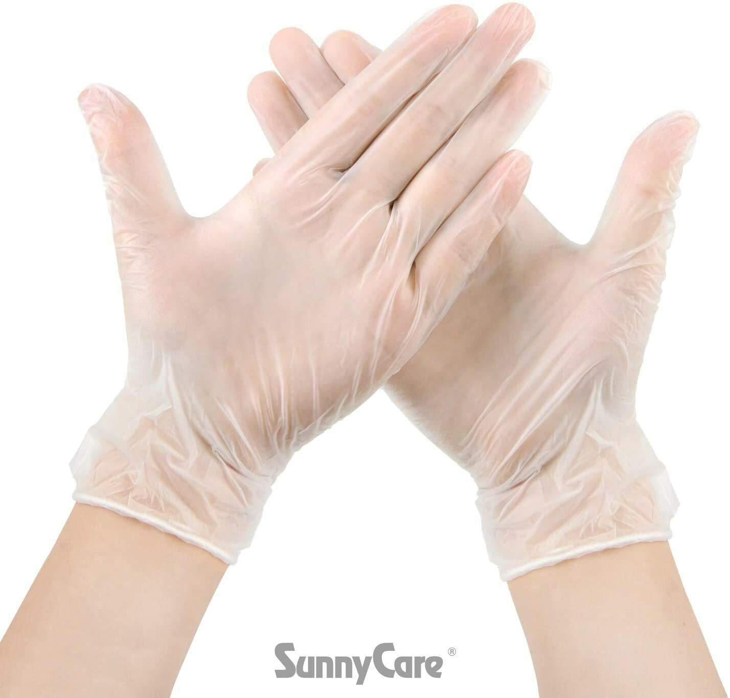 10 x 10 = 1.000 pcs Vinyl Gloves Powder- free Size X LARGE Sunny-care Fast Ship