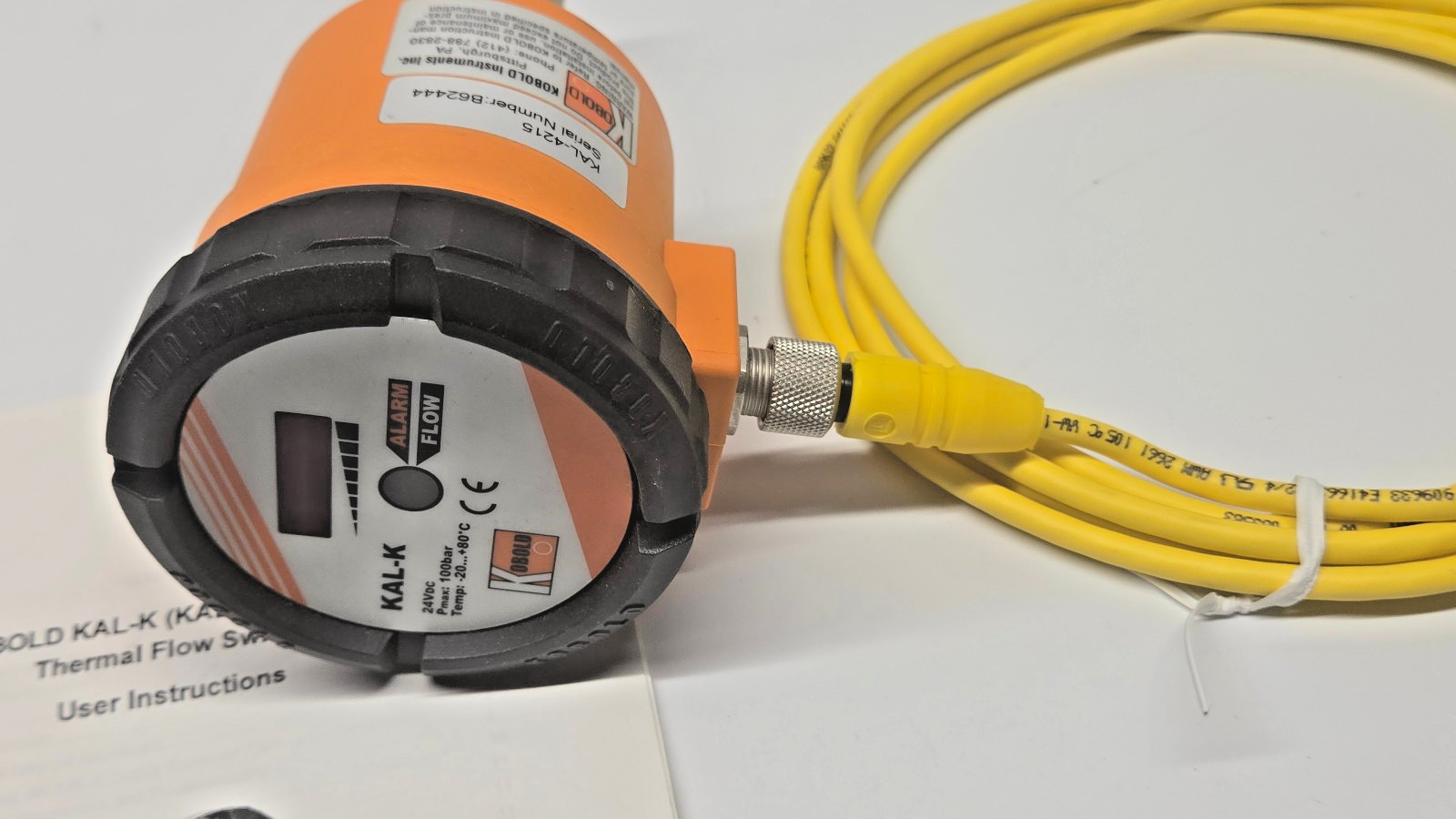 NEW KOBOLD KAL-4215 THERMAL FLOW SWITCH KAL-K KAL4215 *WITH CABLE