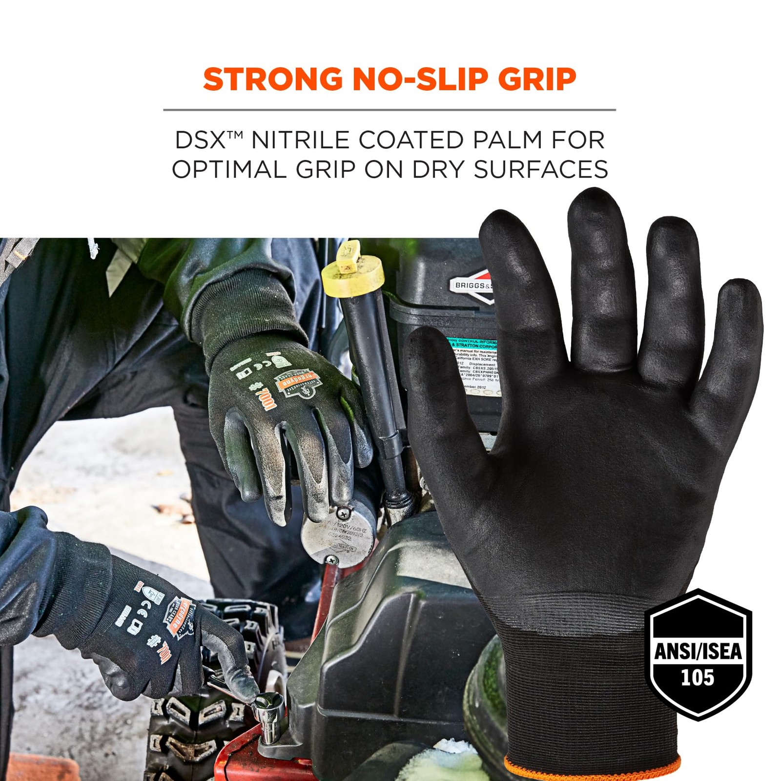 Nitrile Coated Work Gloves, High Dexterity, ProFlex 7001,Black, Large (Pack o…