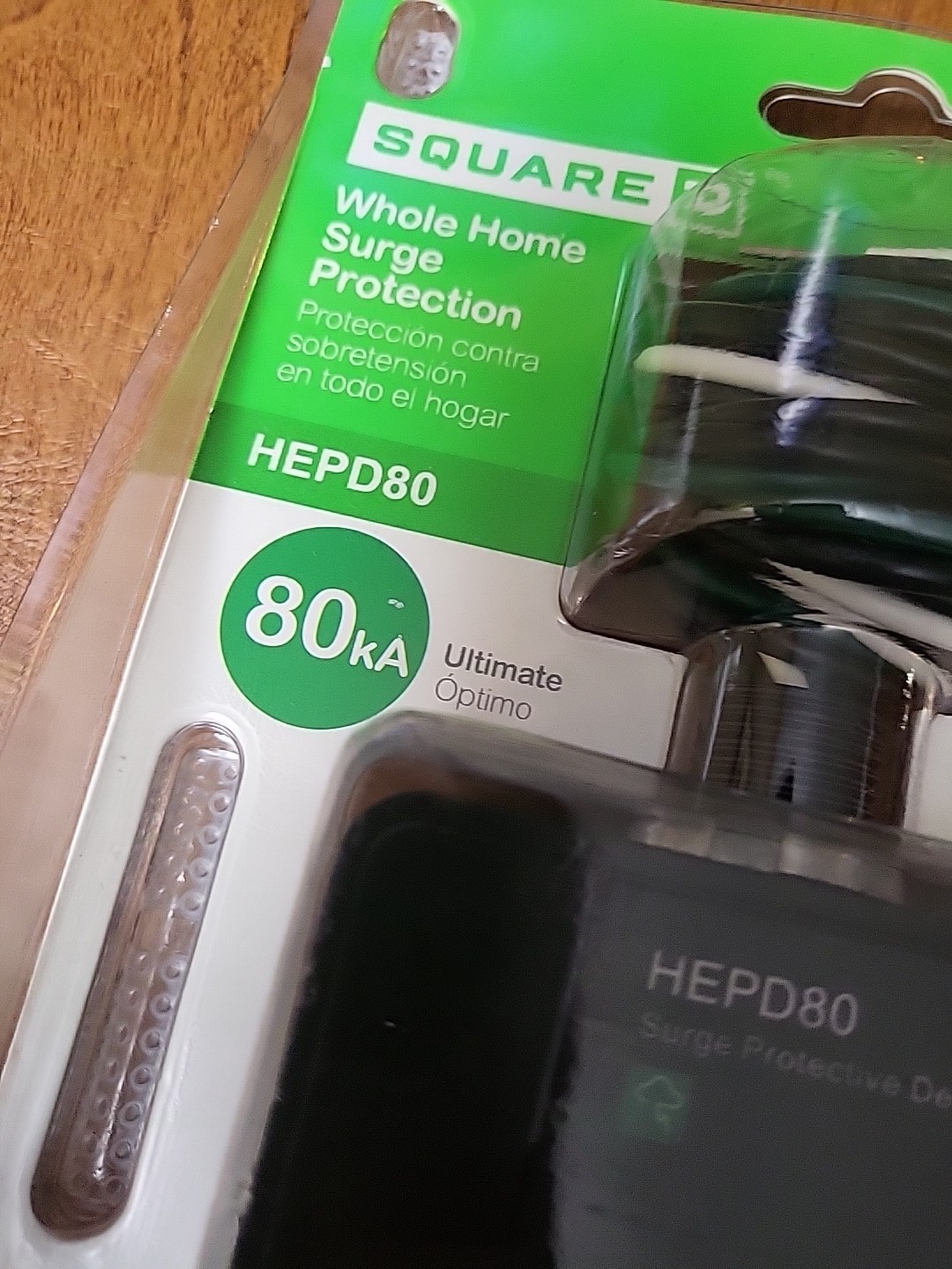Square D Surge Arrest HEPD80C whole home surge protection 80KA