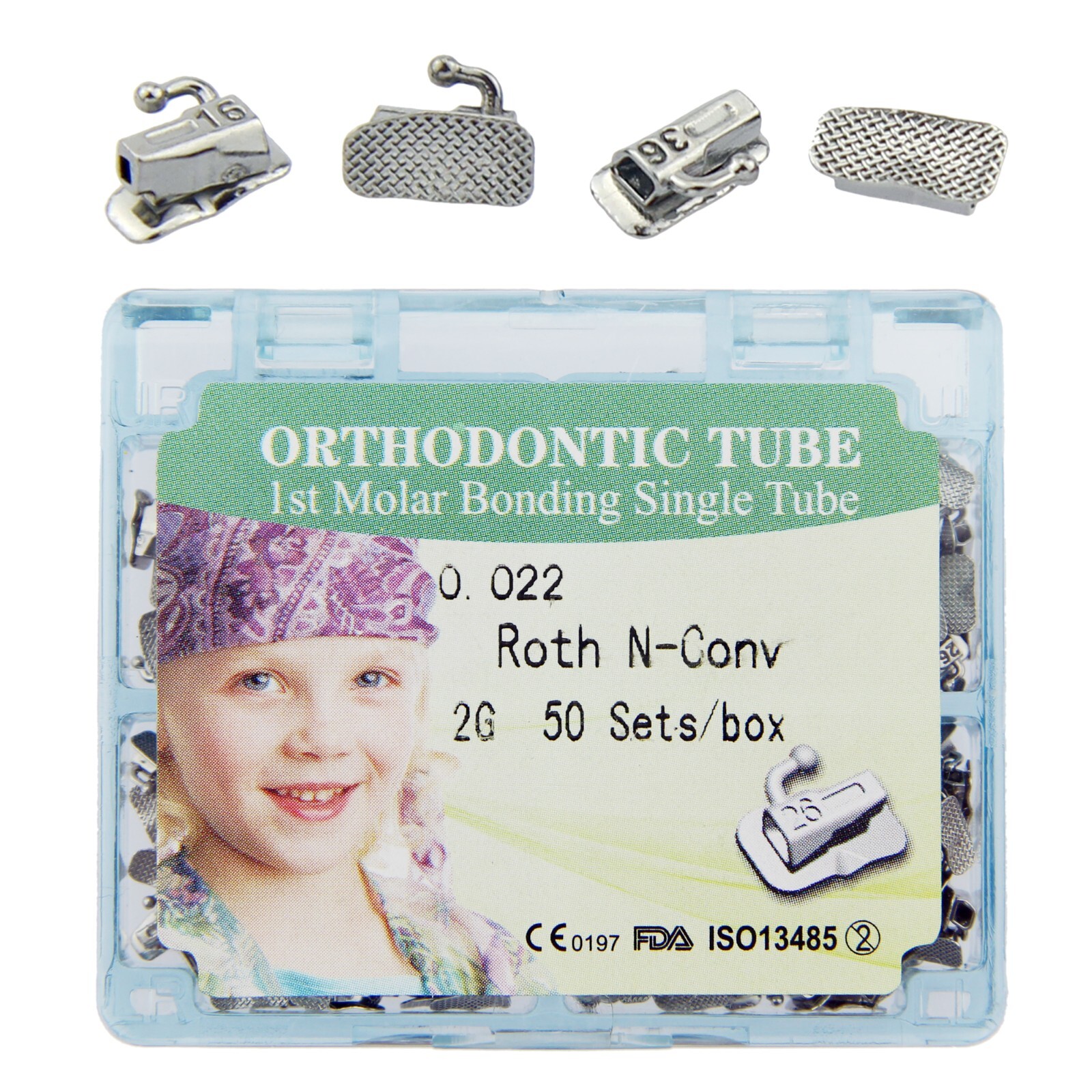 tubos de ortodoncia Dental Orthodontic Molar Tubes Buccal Tube Roth MBT 022 1st