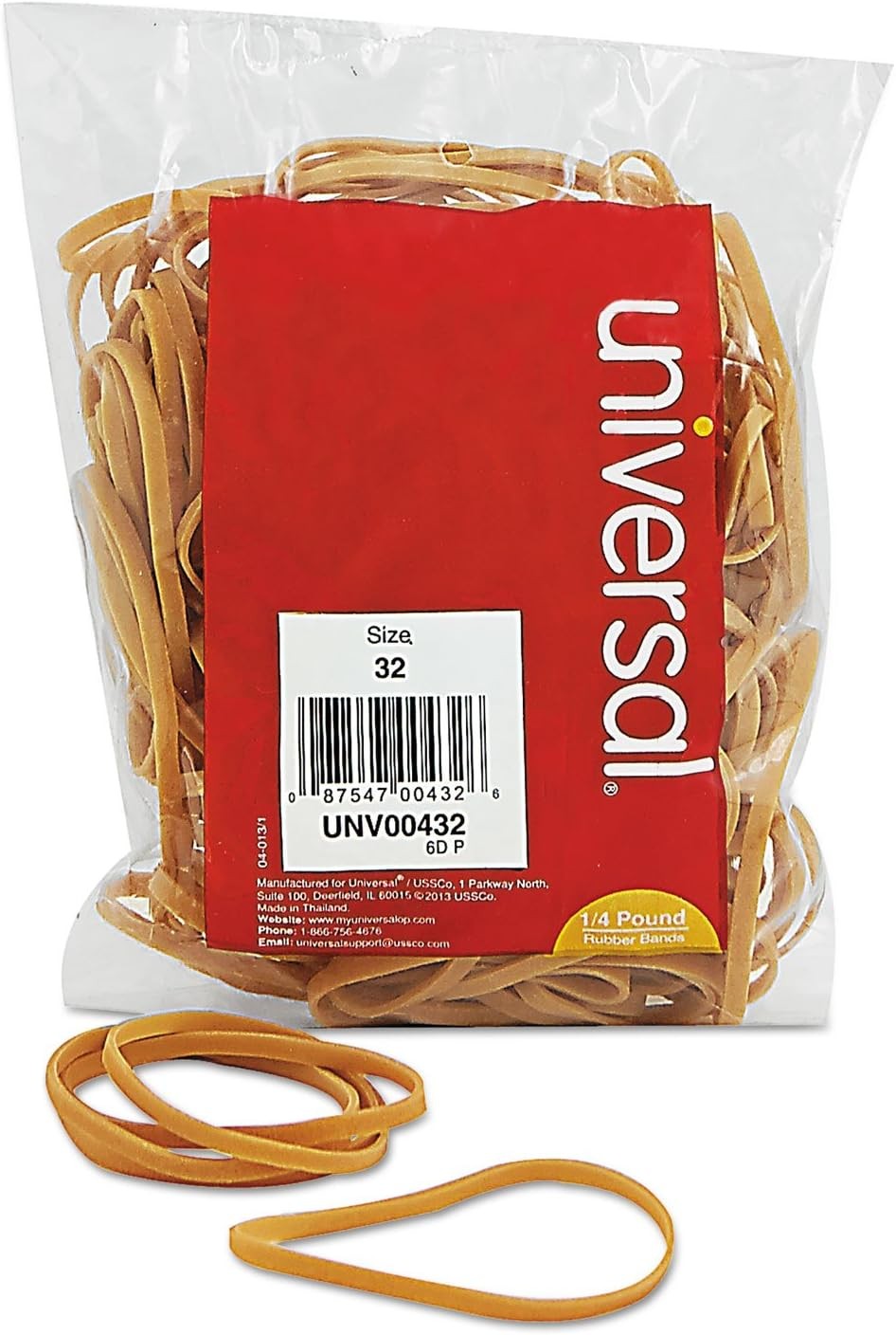 Universal Rubber Bands, Size 32, 3″ x 1/8″, 205 Pack (432)