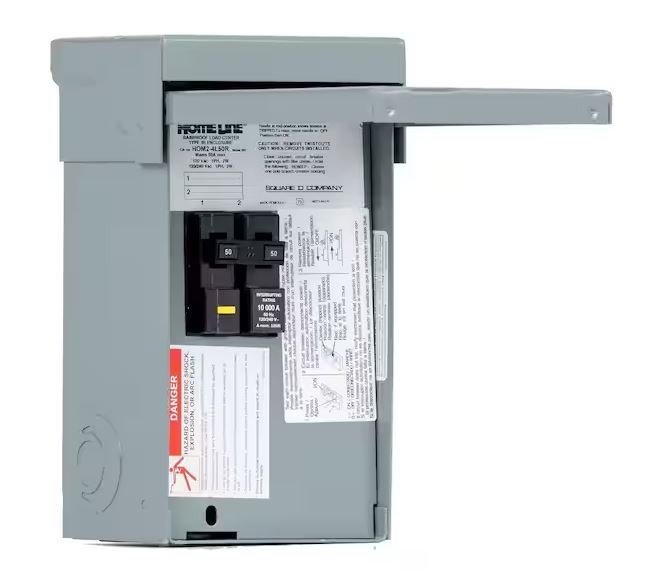 50A Outdoor Spa Disconnect with Required GFCI Breaker Homeline HOME250SPA