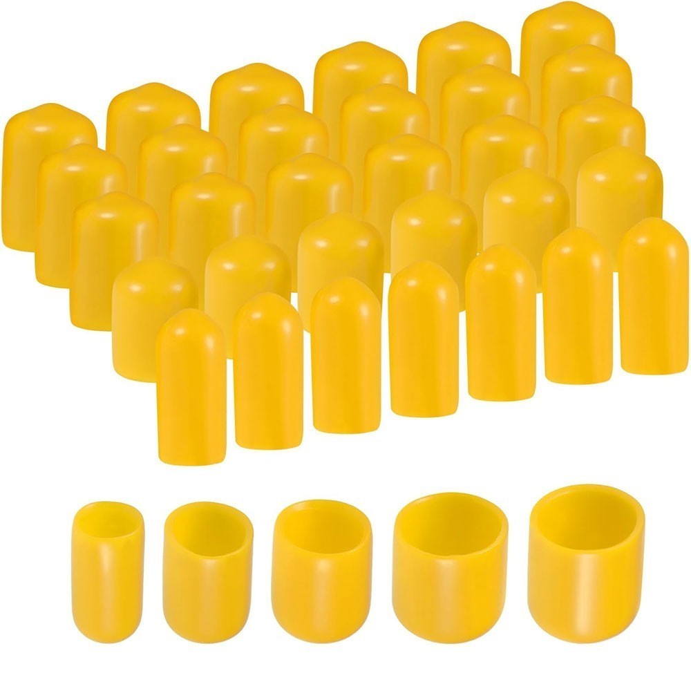 100pc Round Rubber End Cap Vinyl Cover Screws Bolts Tubes 6mm 9mm 12mm 16mm 19mm