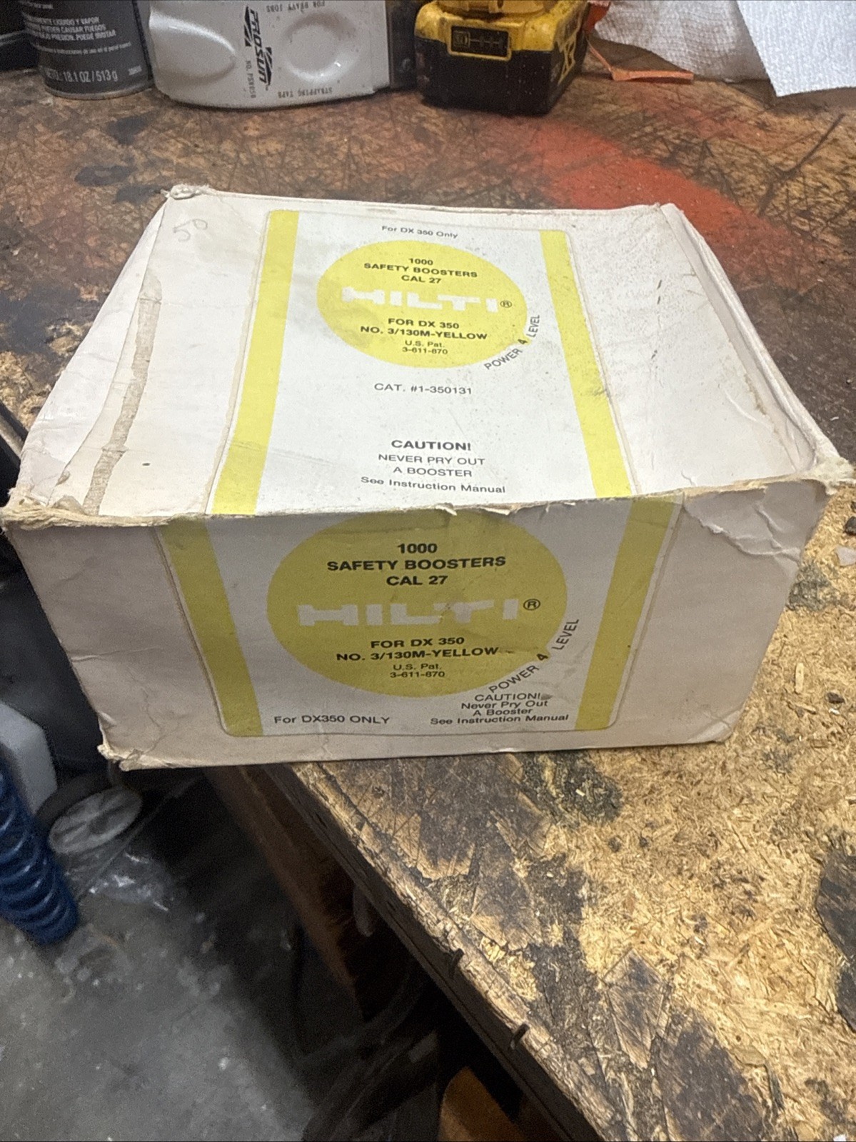 500 Count Hilti Safety Boosters Cal. 27 For DX 350. No. 3/130 M-yellow