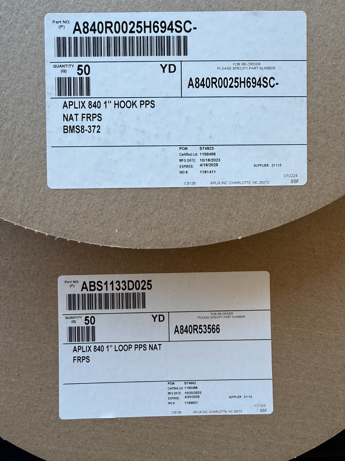 APLIX 840 – ADHESIVE BACKED – HEAVY DUTY HIGH TEMP- BOTH HOOK & LOOP – 1″ X 150′