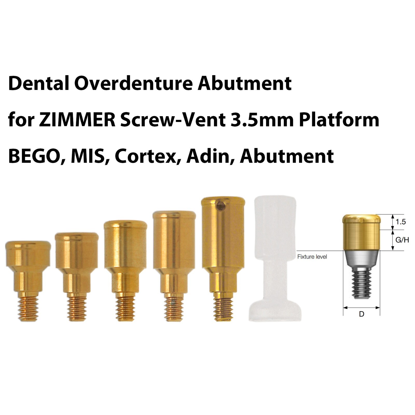 US Dental Locator Tapered Abutment Fit Hiossen Osstem/Nobel Biocare/Zimmer/MIS