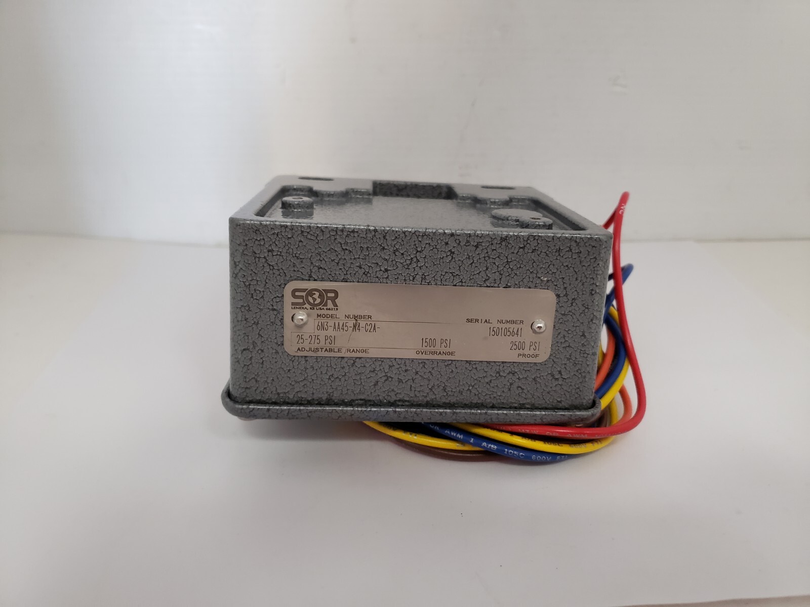 SOR 6N3-AA45-N4-C2A PRESSURE SWITCH 25-275-PSI ADJUSTABLE RANGE NNB