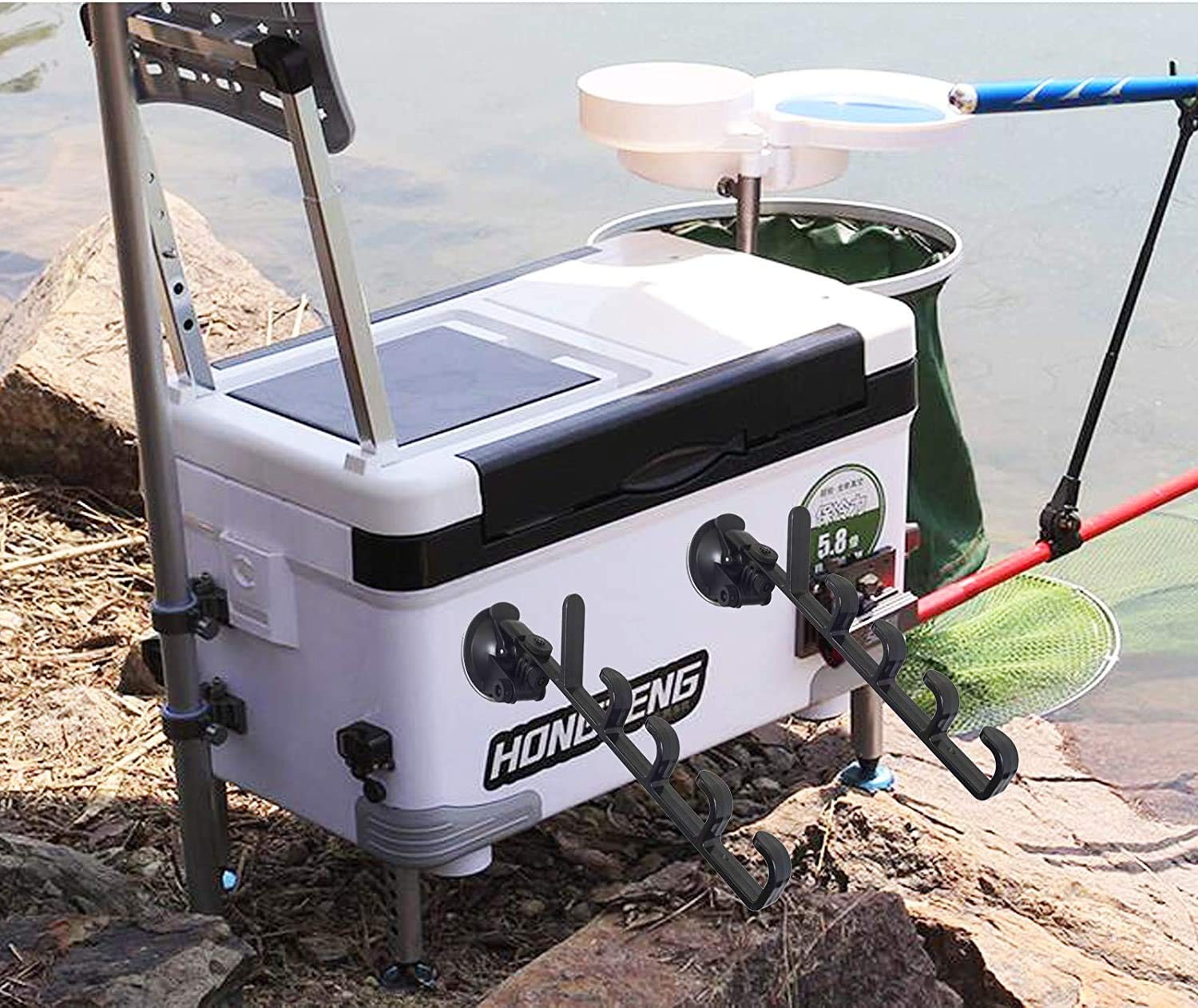 Adjustable Fishing Pole Rack & Holder – Vehicle & Boat Storage for Car, Truck, S