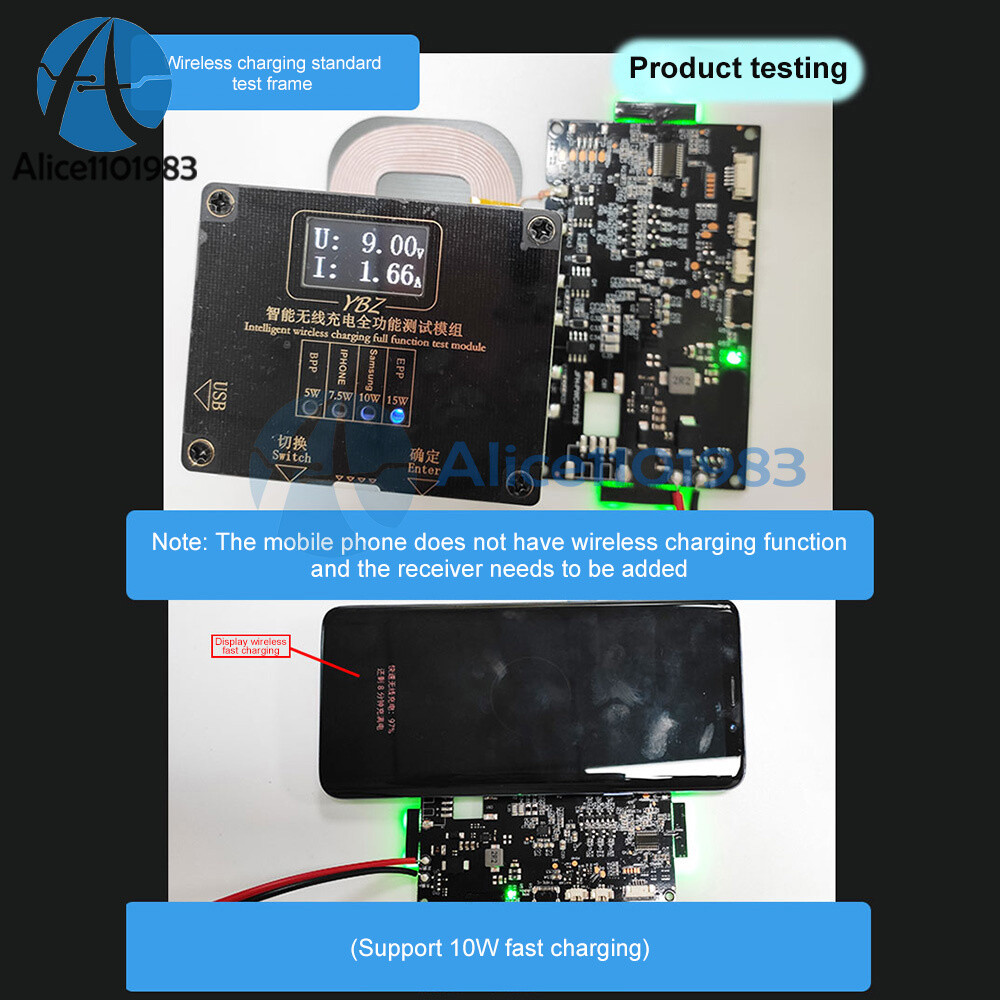 20W Car 3-coil Wireless Fast Charging Transmitter Circuit Board 9-32V
