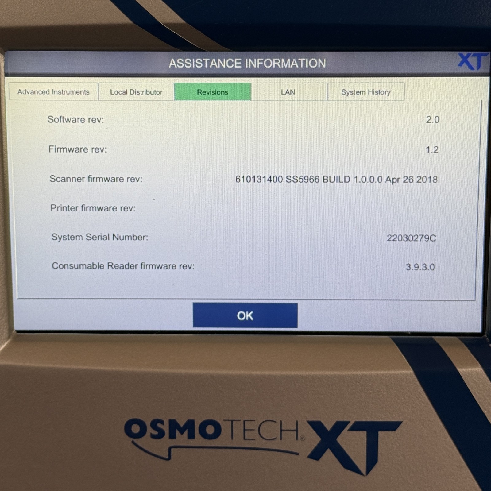 2022 Advanced Instruments OsmoTECH XT Single-Sample Micro-Osmometer- 60 Day Guar