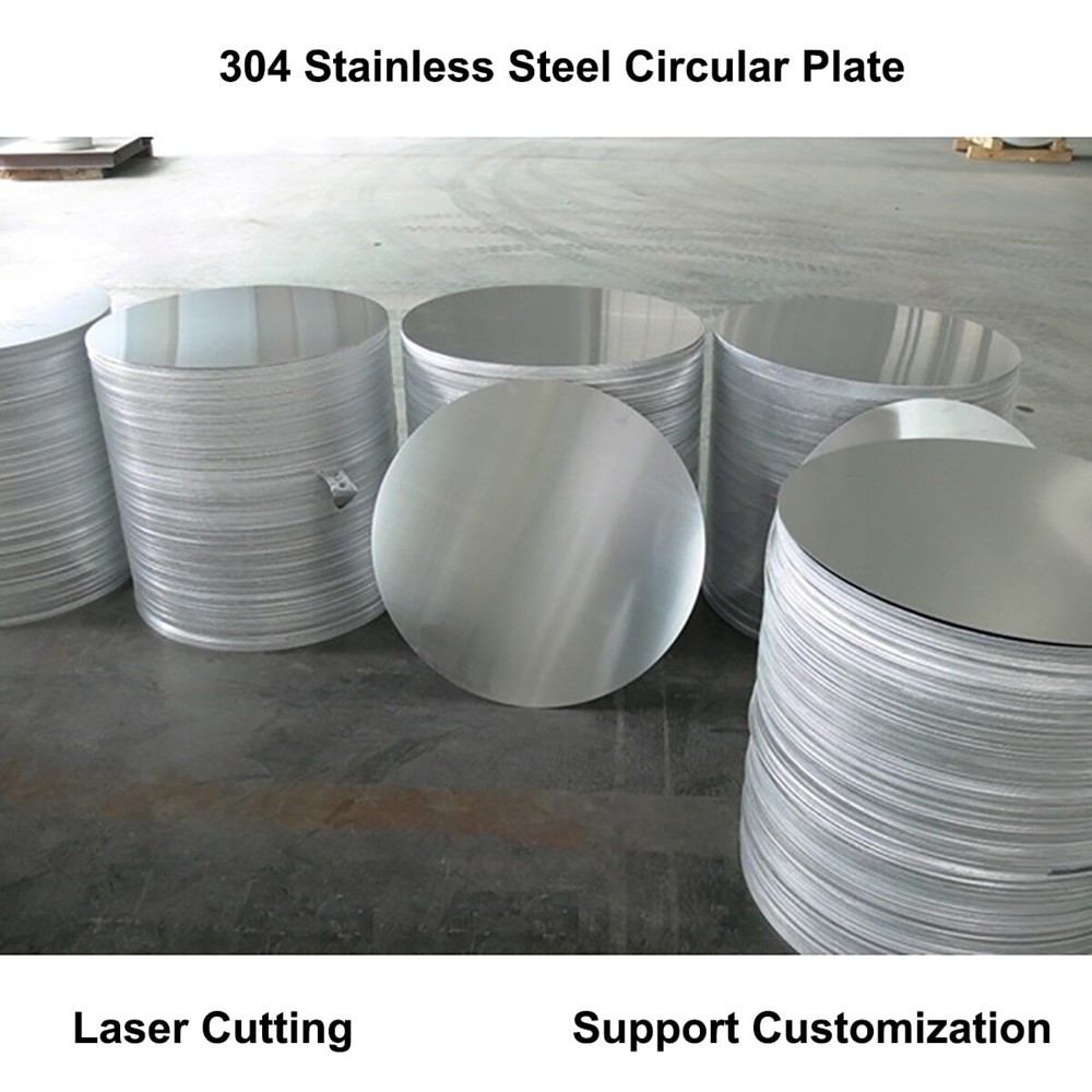 1pc 304 Stainless Steel Round Plate Circular Sheet Disc Disk Thickness 0.5-5mm