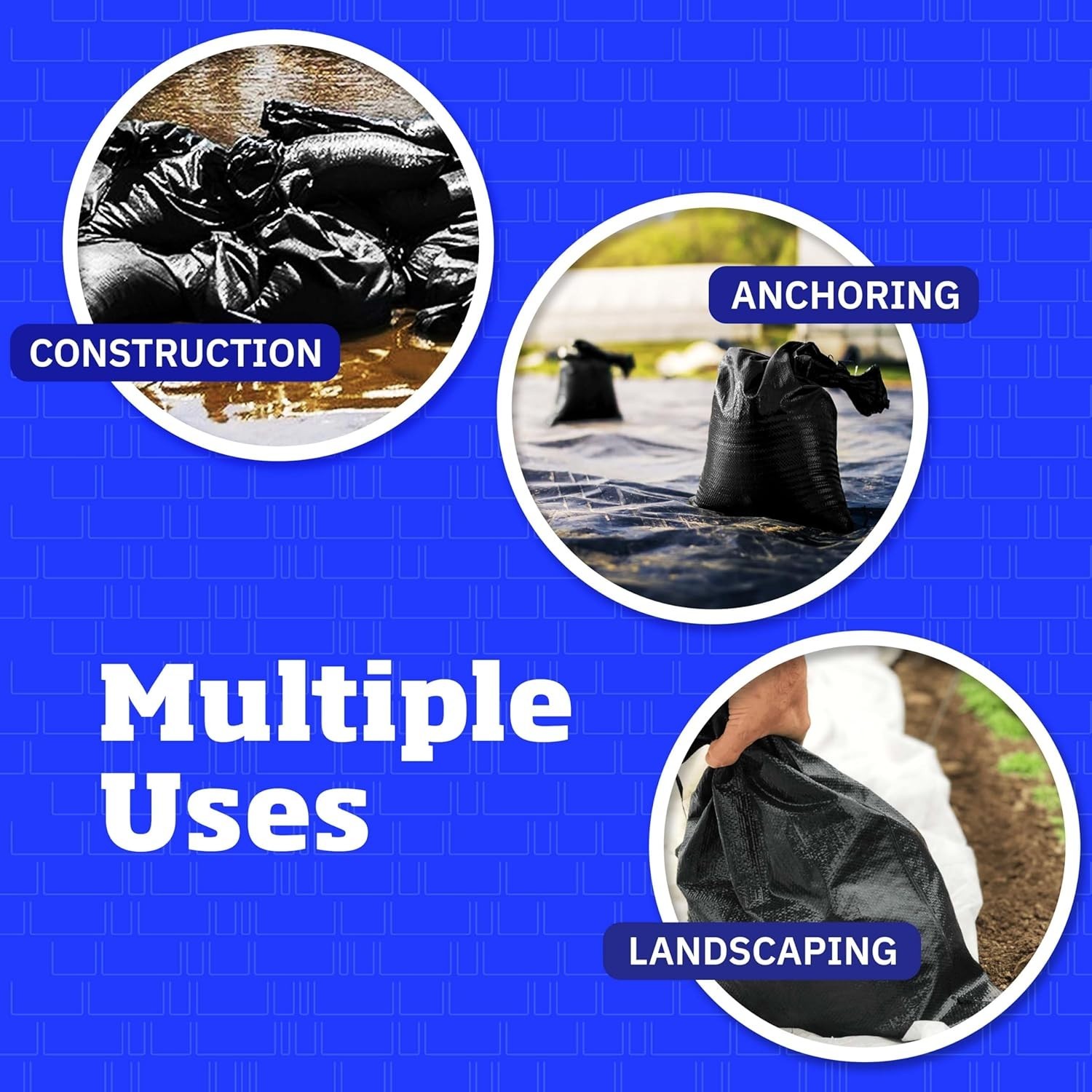 Heavy Duty Sand Bags with Tie Strings Empty Woven Polypropylene Sand-Bags for Fl