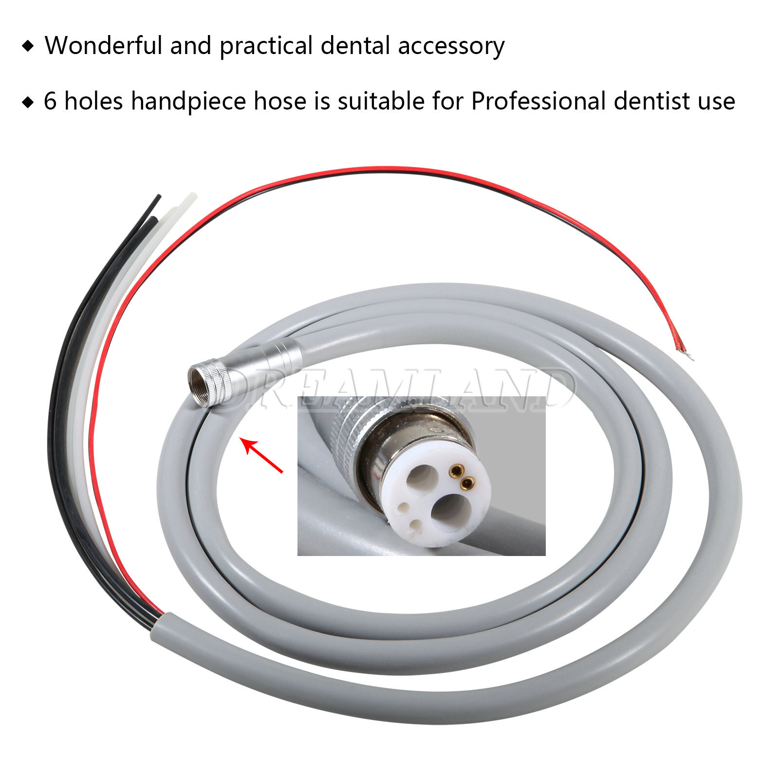 Dent Air Turbine Handpiece Tubing Hose Fiber Optic 6 Hole 4 Hole Borden 2 Hole