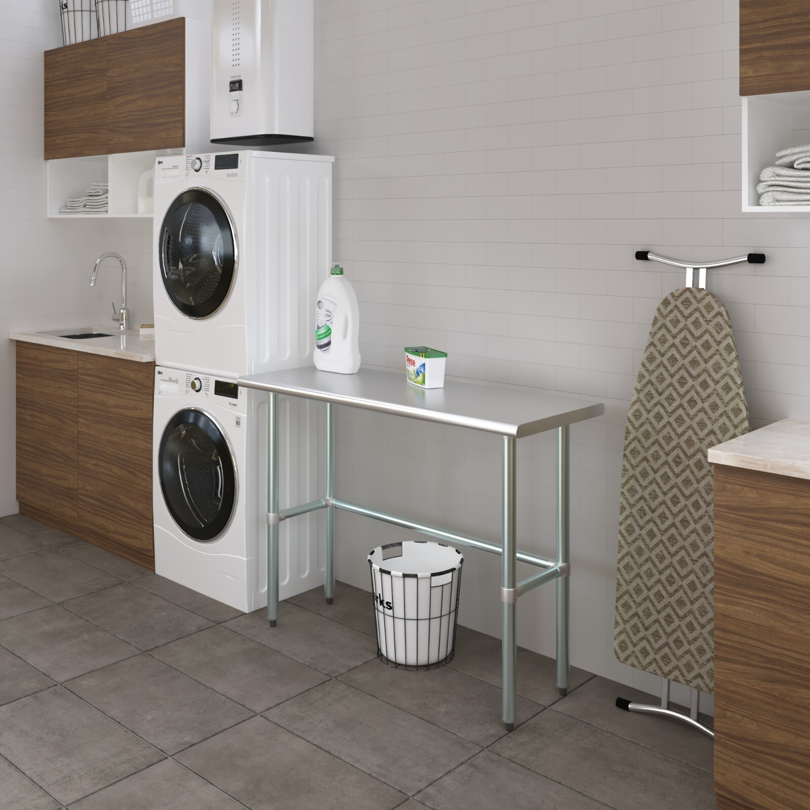18 in. x 48 in. Open Base Stainless Steel Work Table | Residential & Commercial