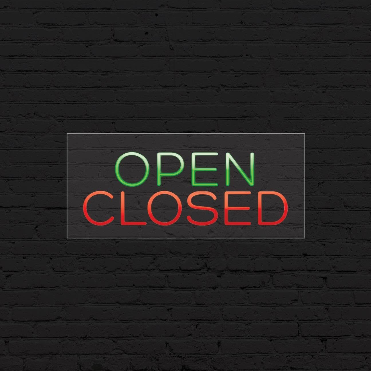 Open Closed Sign for Business Displays | LED Flex Neon | 32″W x 13″H x 1″D