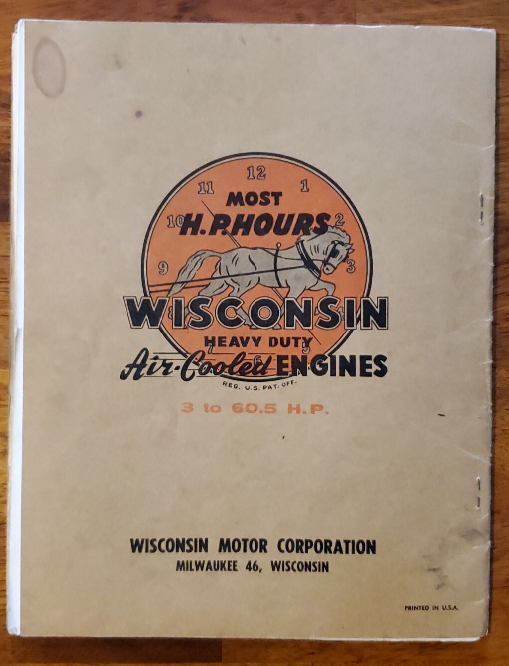Wisconsin MODEL TR-10D Air Cooled Heavy Duty Engines Instruction Book/Parts List