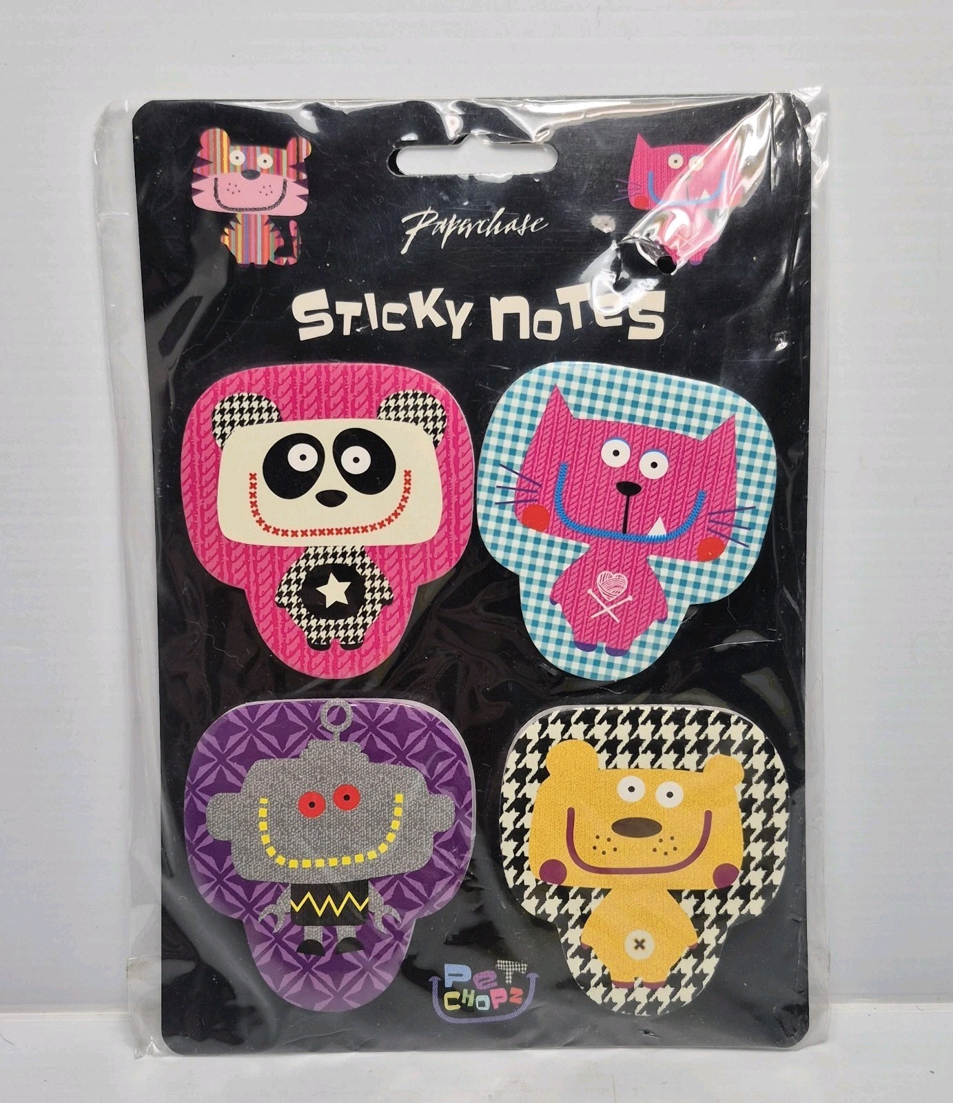 Paperchase Pet Chopz Novelty Sticky Notes Dogs Cats Robots Panda Stationary New