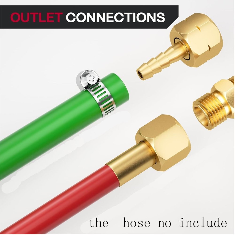 Oxygen Acetylene Gas Regulator Welding Cutting Torch Dual Gauge CGA540 & CGA200