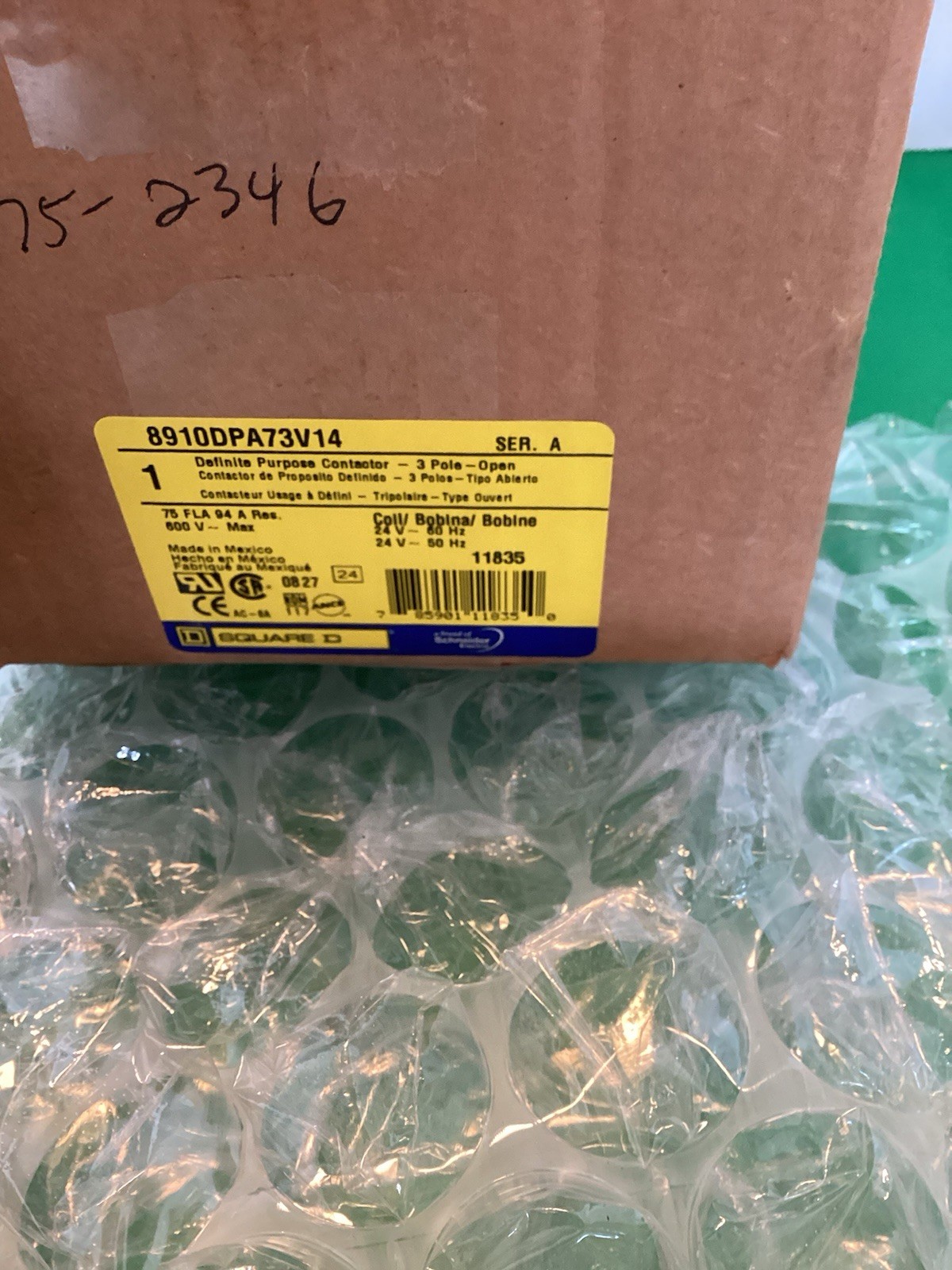 Square D 3 Pole Contactor 8910 DPA73V14