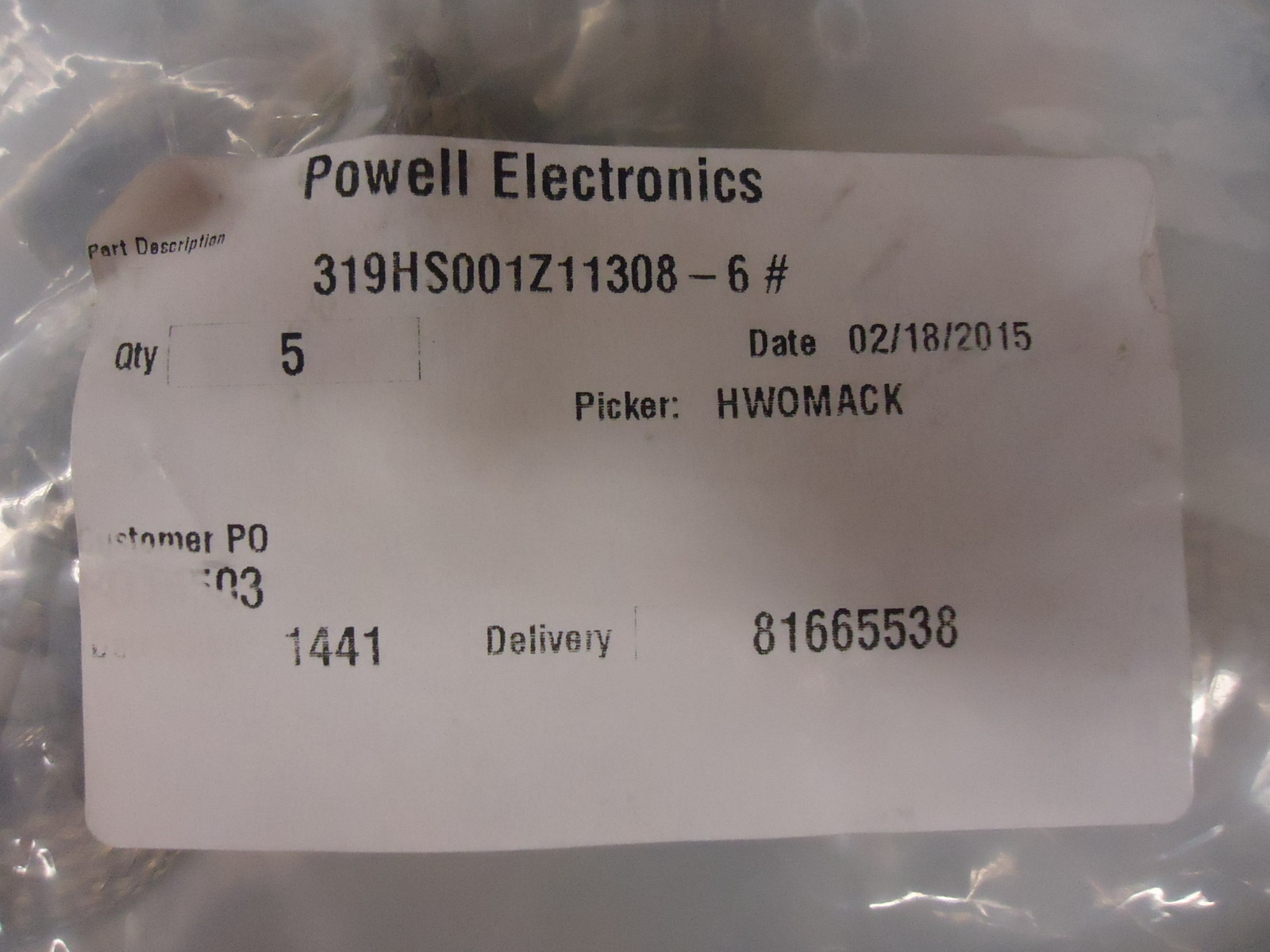 319HS001Z11308-6 GLENAIR SHRINK BOOT ADAPTERS STAINLESS STEEL BRAND NEW!