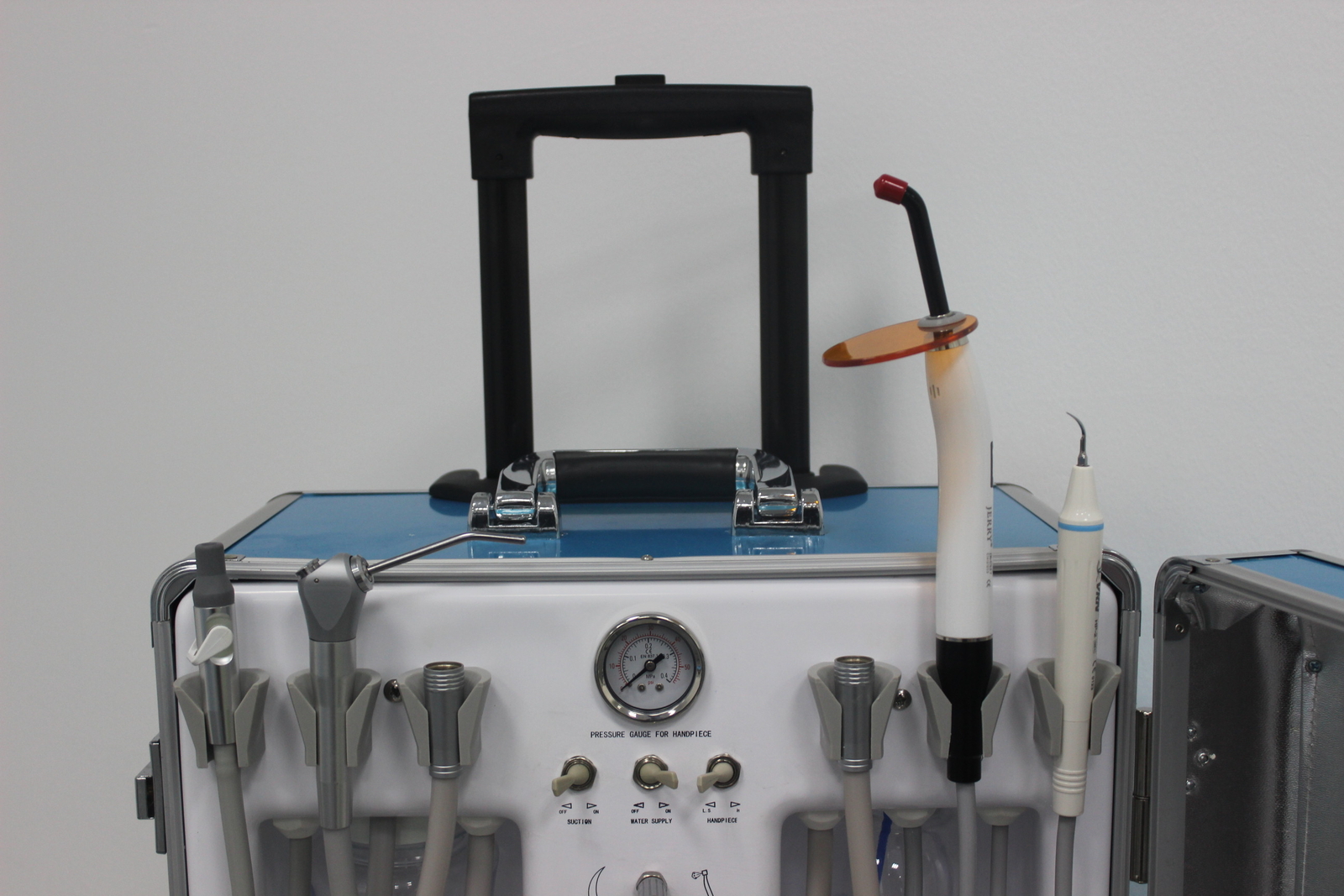 Greeloy Dental Portable Unit Air Compressor+LED Curing Light+Scaler 2H GU-P206S