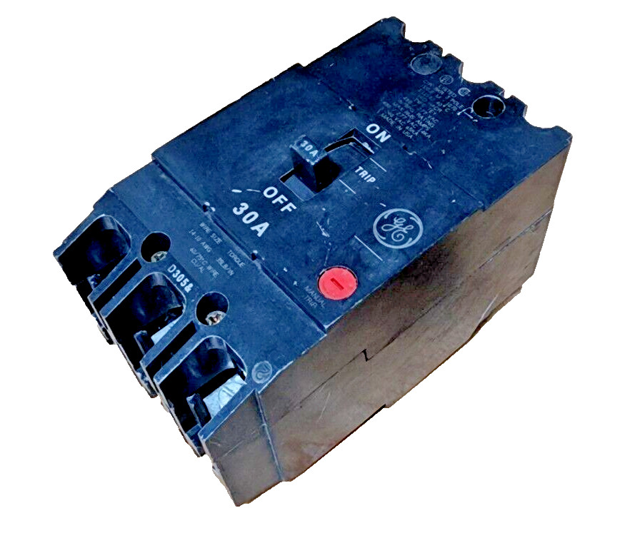GE Type TEY330, 30 Amp, 3-Pole, 480 / 277Vac Circuit Breaker 14KA