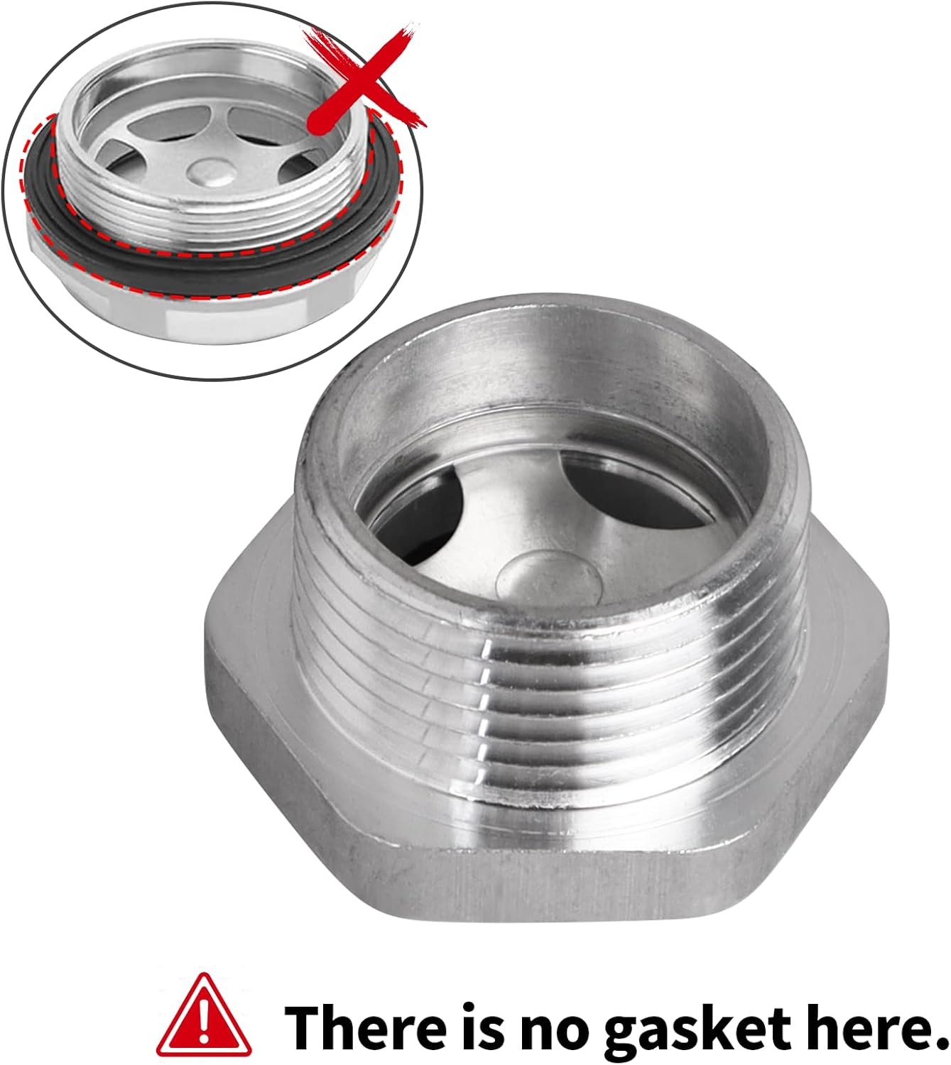 3/4inch NPT Air Compressor Oil Sight Glass 3/4''NPT–2pcs, Silver