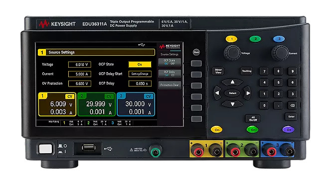 KEYSIGHT EDU36311A NB1-class Benchtop DC Power Supply, 90 W, 30 V, 3 outputs