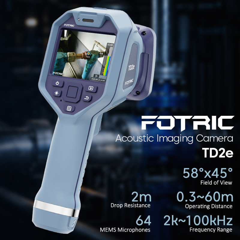 FOTRIC TD2e Acoustic Imager Camera 2–100kHz 64 MEMS For Partial Discharge Survey