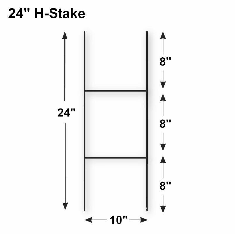 2 Pack – Custom Yard Signs-18×24-Full Color Design-Double Sided-Stakes Optional