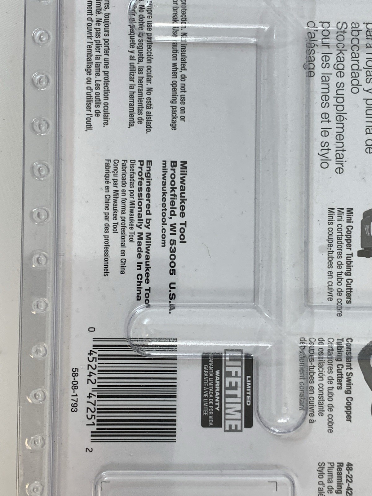 NEW Milwaukee 48-22-4263 3 Piece Close Quarters Tubing Cutter Set
