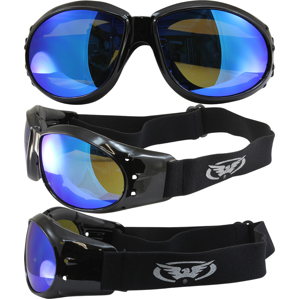 4 Pairs of Global Vision Eliminator Goggles Black Clear Smoke Yellow & Blue Lens